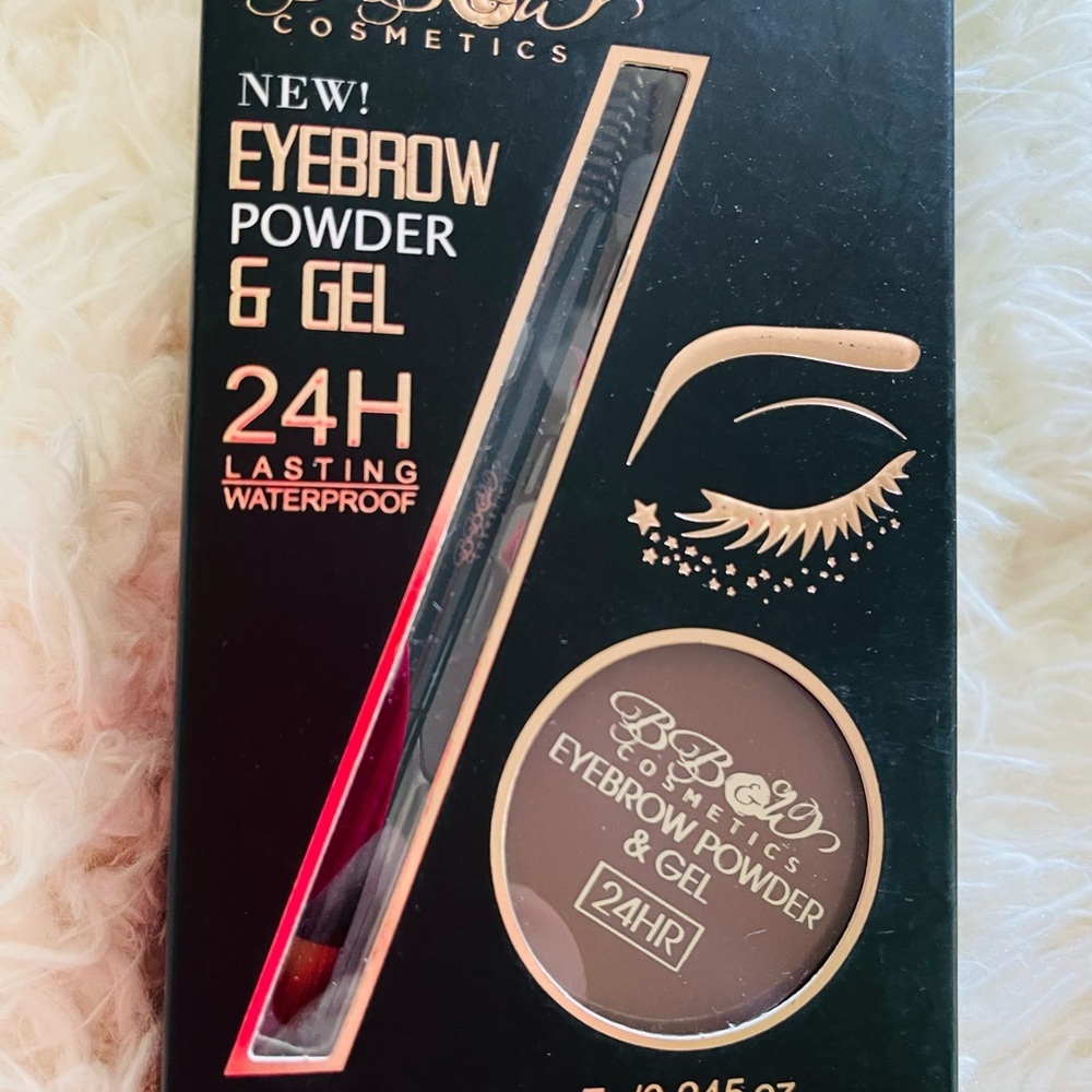 BROW POWDER GEL KIT AITH DUAL SIDED BRUSH AND STENCILS